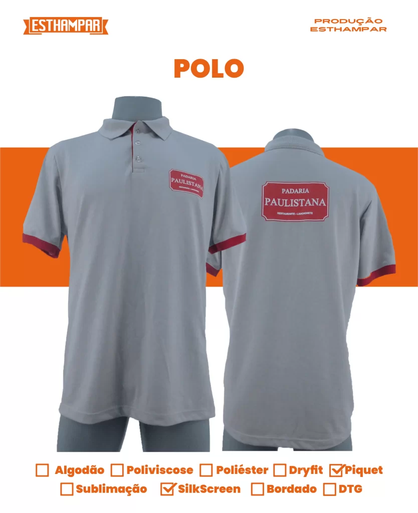 Camiseta uniforme polo personalizada