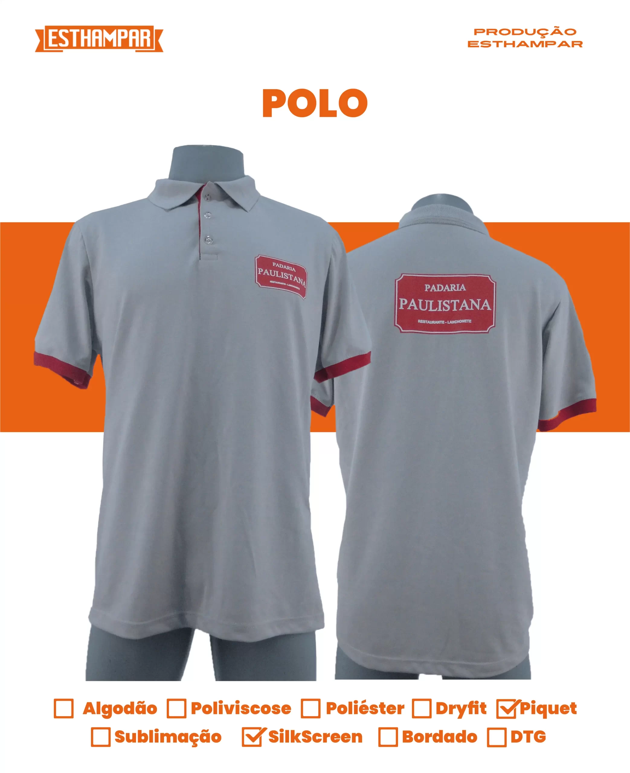 Camiseta uniforme polo personalizada