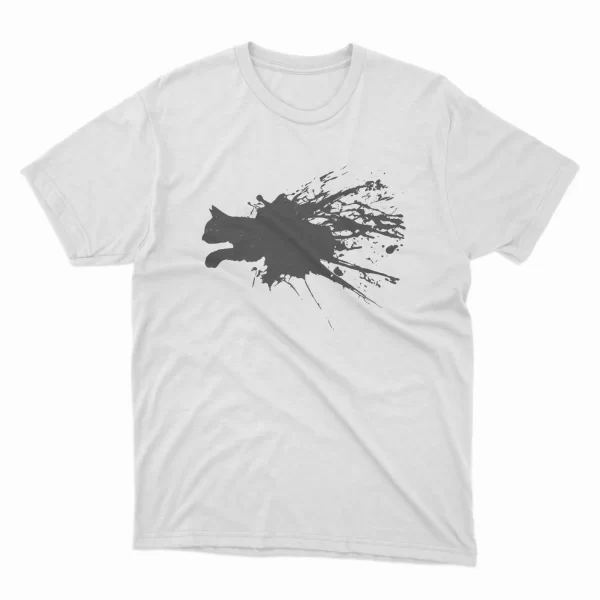Camiseta Gato mancha de tinta