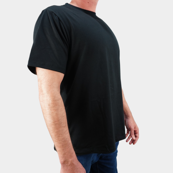 Kit de 5 camisetas de algodão - 5 Peças pretas - Image 4
