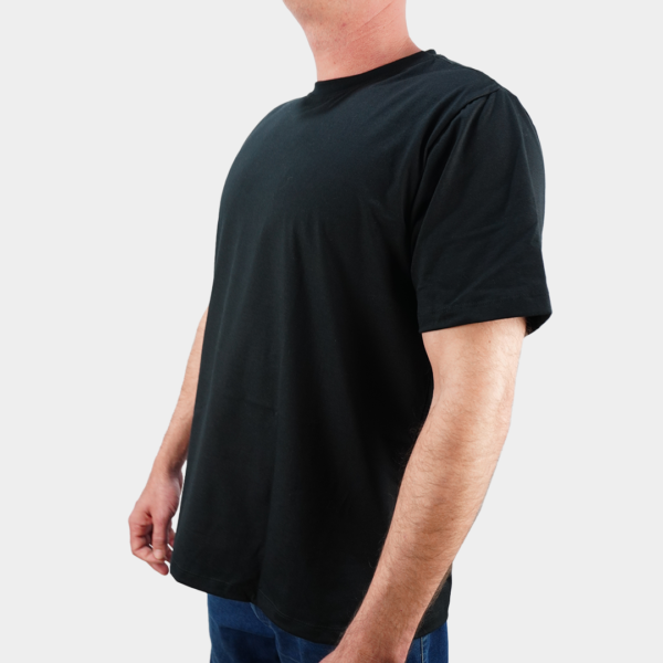 Kit de 5 camisetas de algodão - 5 Peças pretas - Image 3