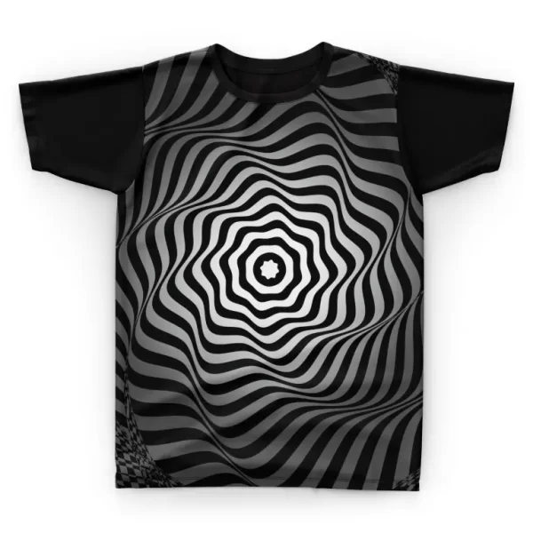 Camiseta Ilusão De Óptica Espiral