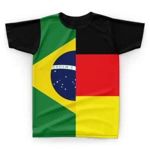 Camiseta Bandeiras Brasil e Alemanha