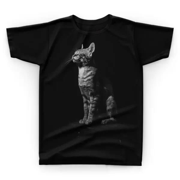 Camiseta Gato Cinza