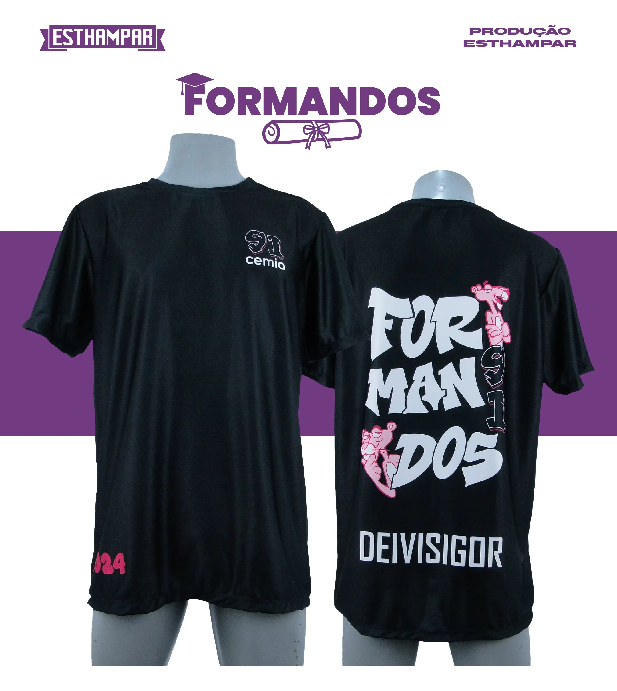 Confecção de camisetas formandos personalizada