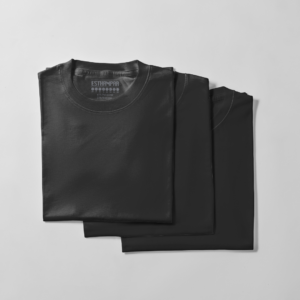 Kit de 3 camisetas de poliviscose - 3 Peças pretas