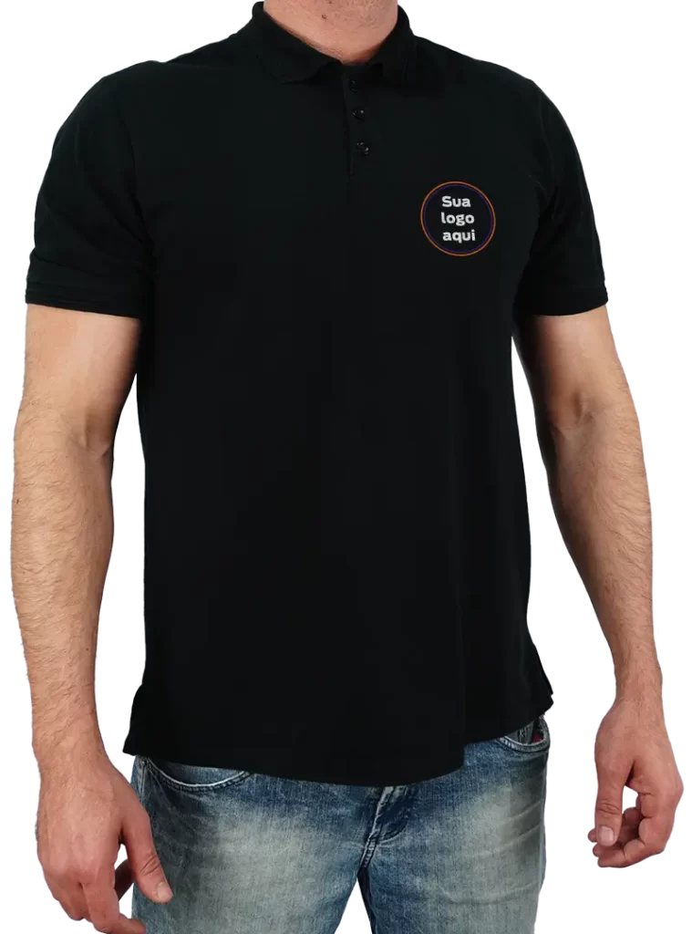 Camiseta polo estampada
