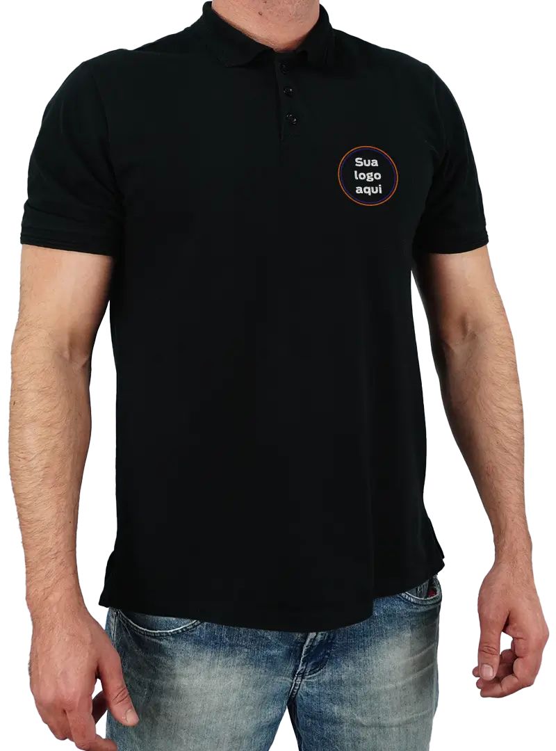 Camiseta polo estampada