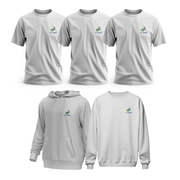 Kit de Uniforme Sesi (3 Camisetas, 1 Moletom e 1 Moletom com capuz)