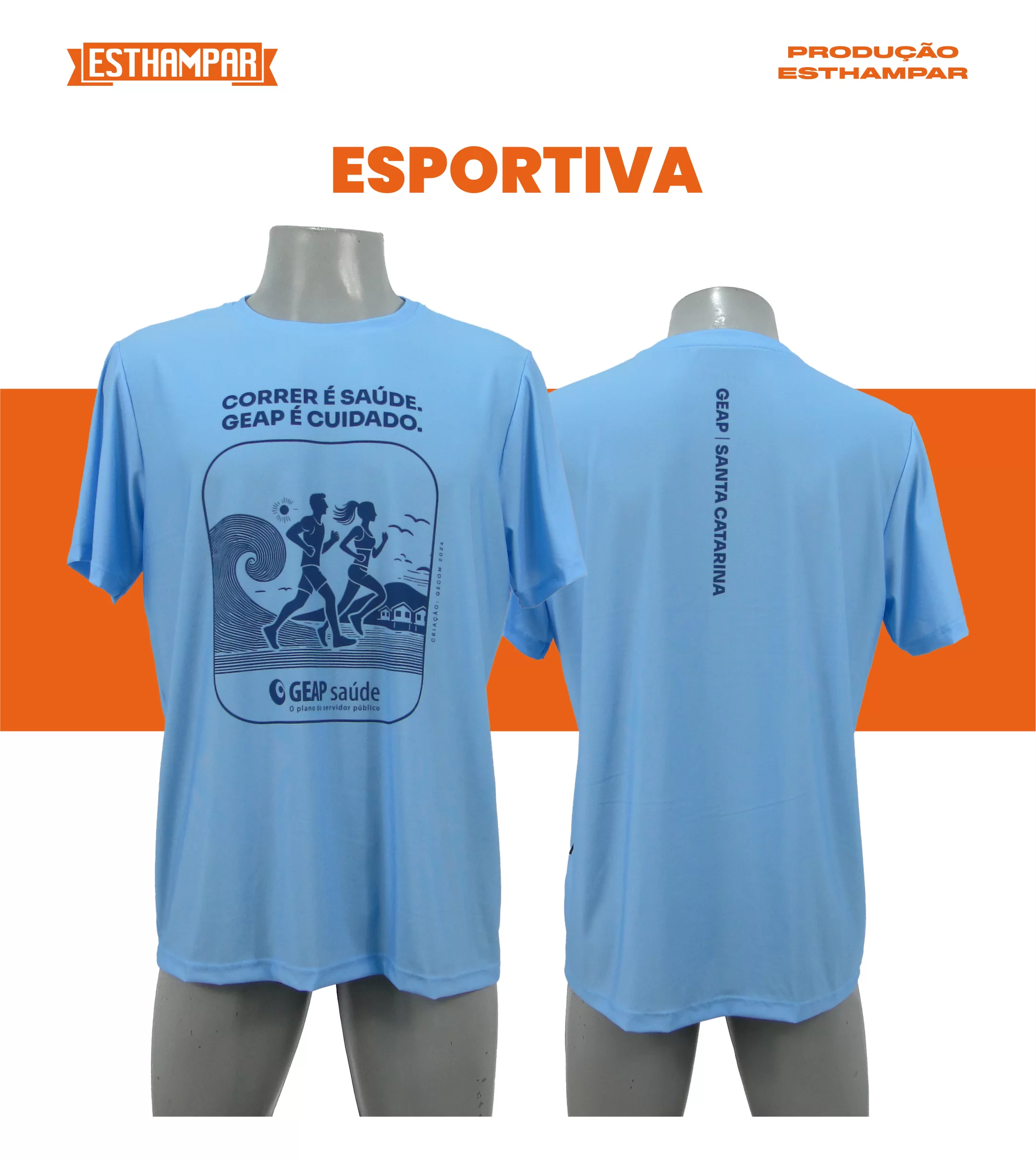 Camiseta esportiva poliamida