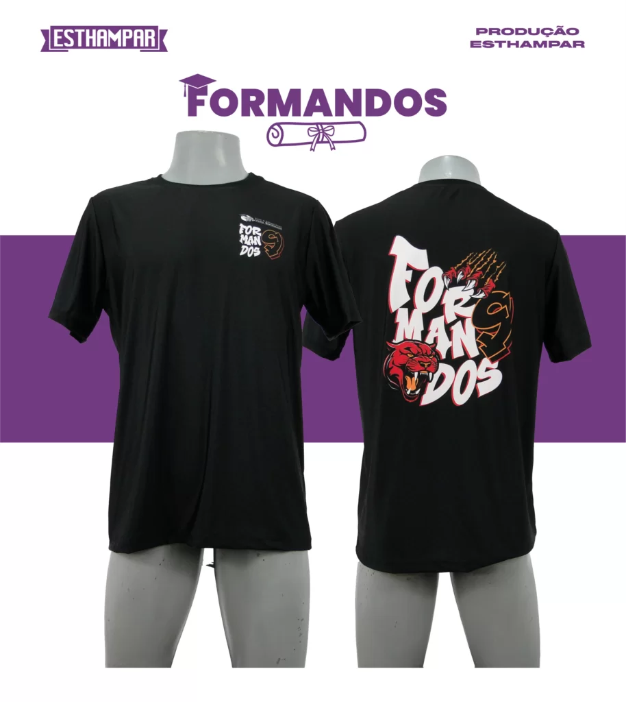 Confecção de camisetas formandos
